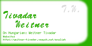 tivadar weitner business card